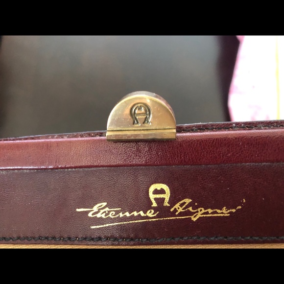 One of a kind hand painted Etienne Aigner Clutch - Picture 6 of 6